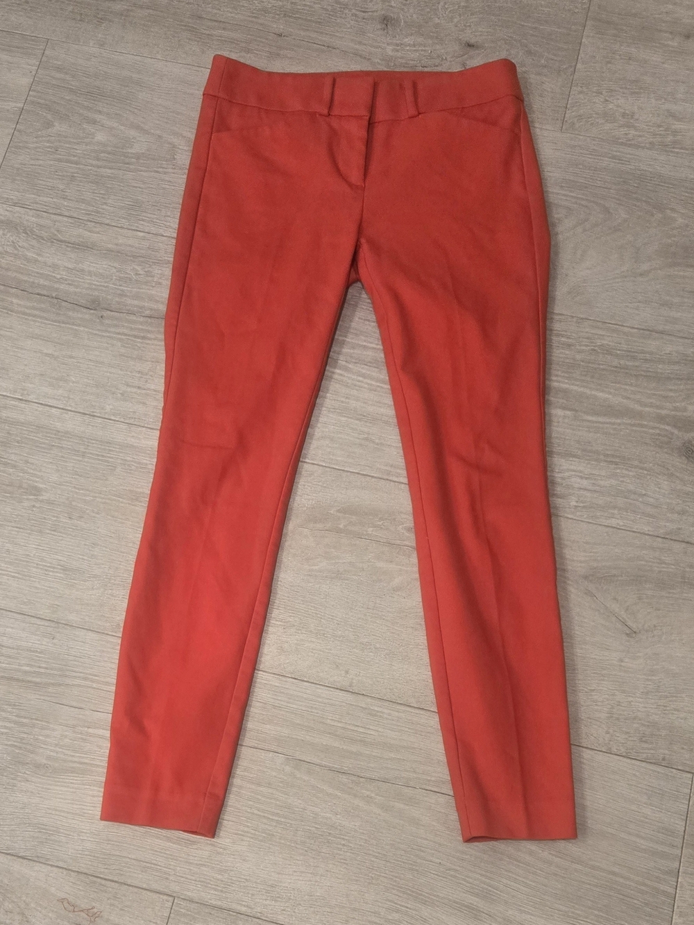 LOFT Coral-Red Skinny Ponte Pants